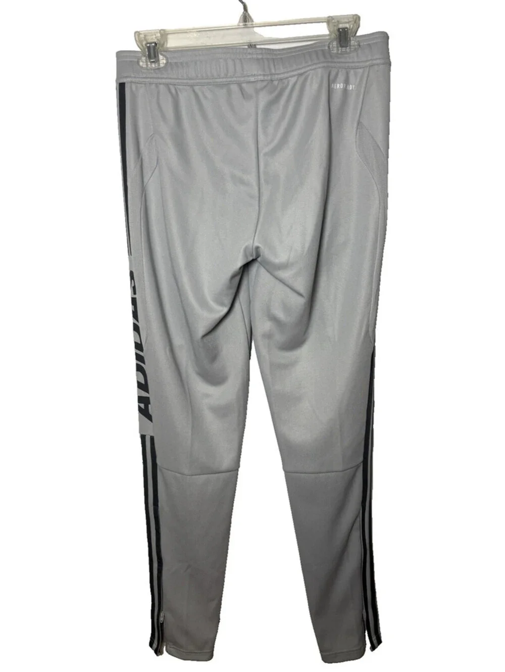 Adidas Tiro Track Pants Gray Black Stripe Athletic Joggers Size Small